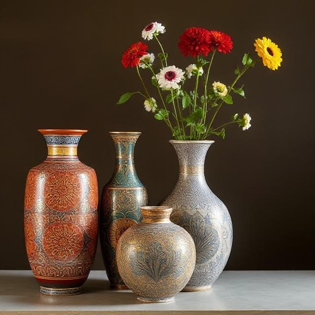 bidri-artwork-vases